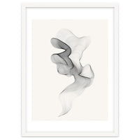 Abstract Black And White Swirling Lines Flowing Form