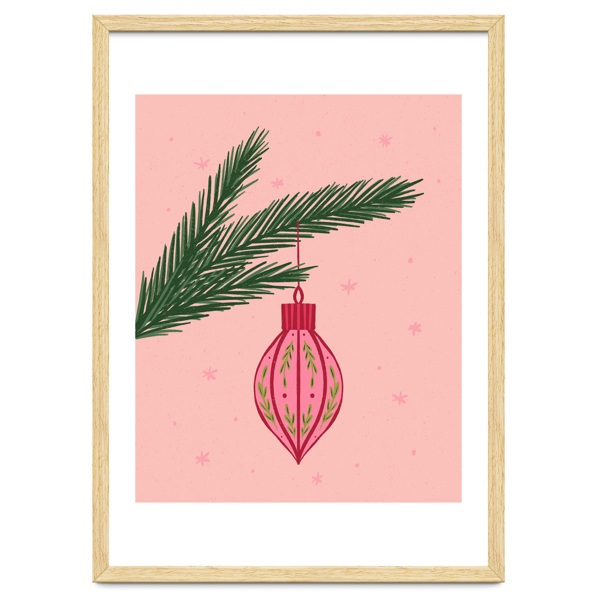 Christmas Globe with tree branch