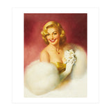 Smiling Lady In White Dress (Print Only) thumbnail