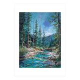Whispers of the Azure Creek: A Textured Journey (Print Only) thumbnail