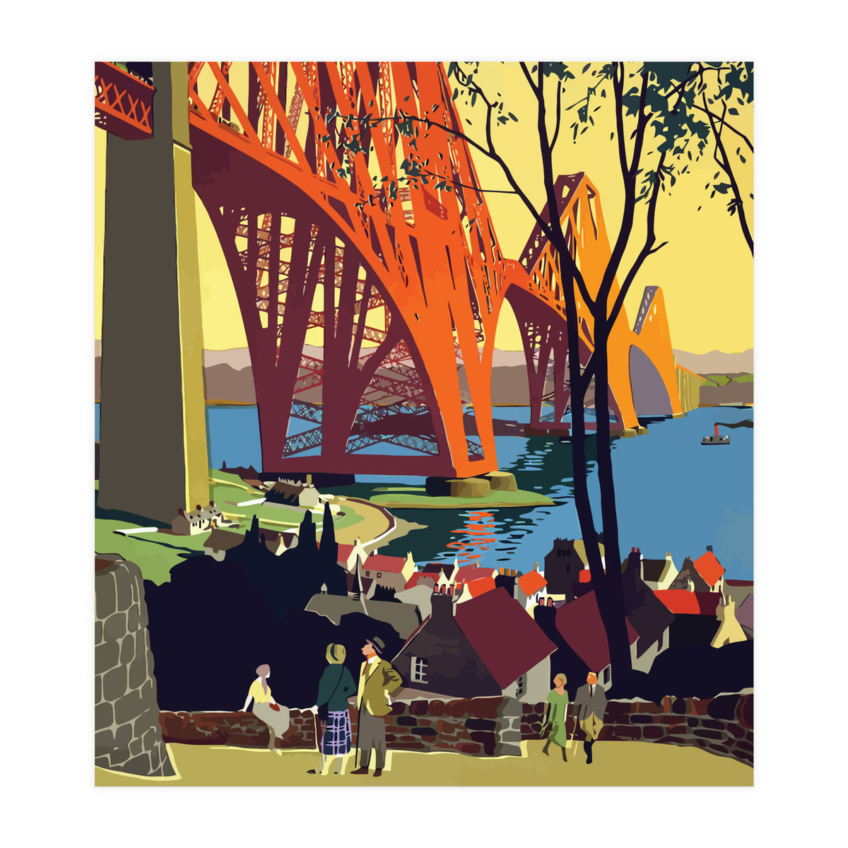 England And Scotland, The Bridge (Print Only)