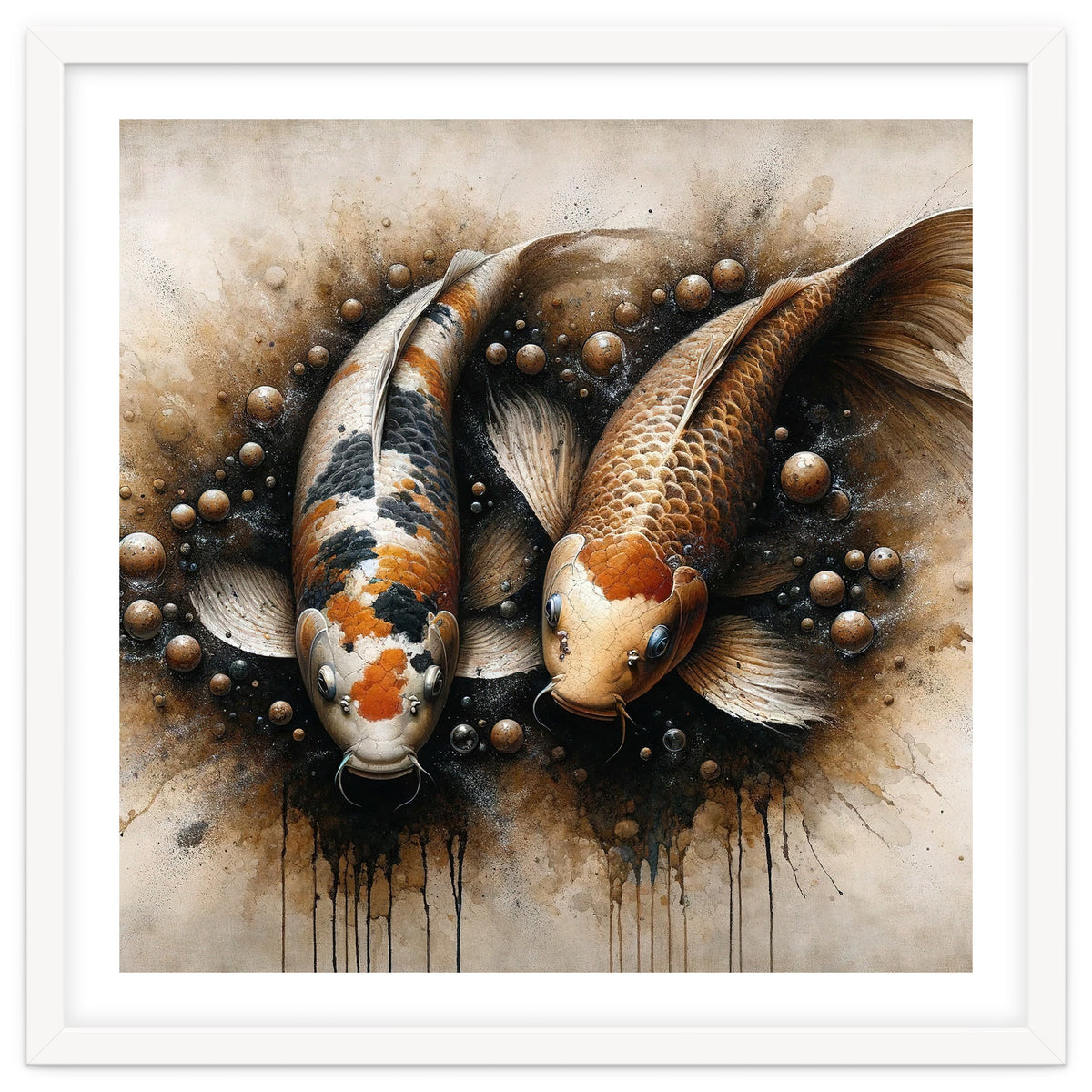 Powerful Koi Fish Pair