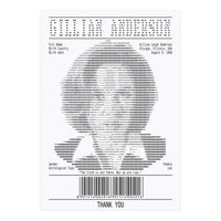 Receipt Art Gillian Anderson (Print Only)