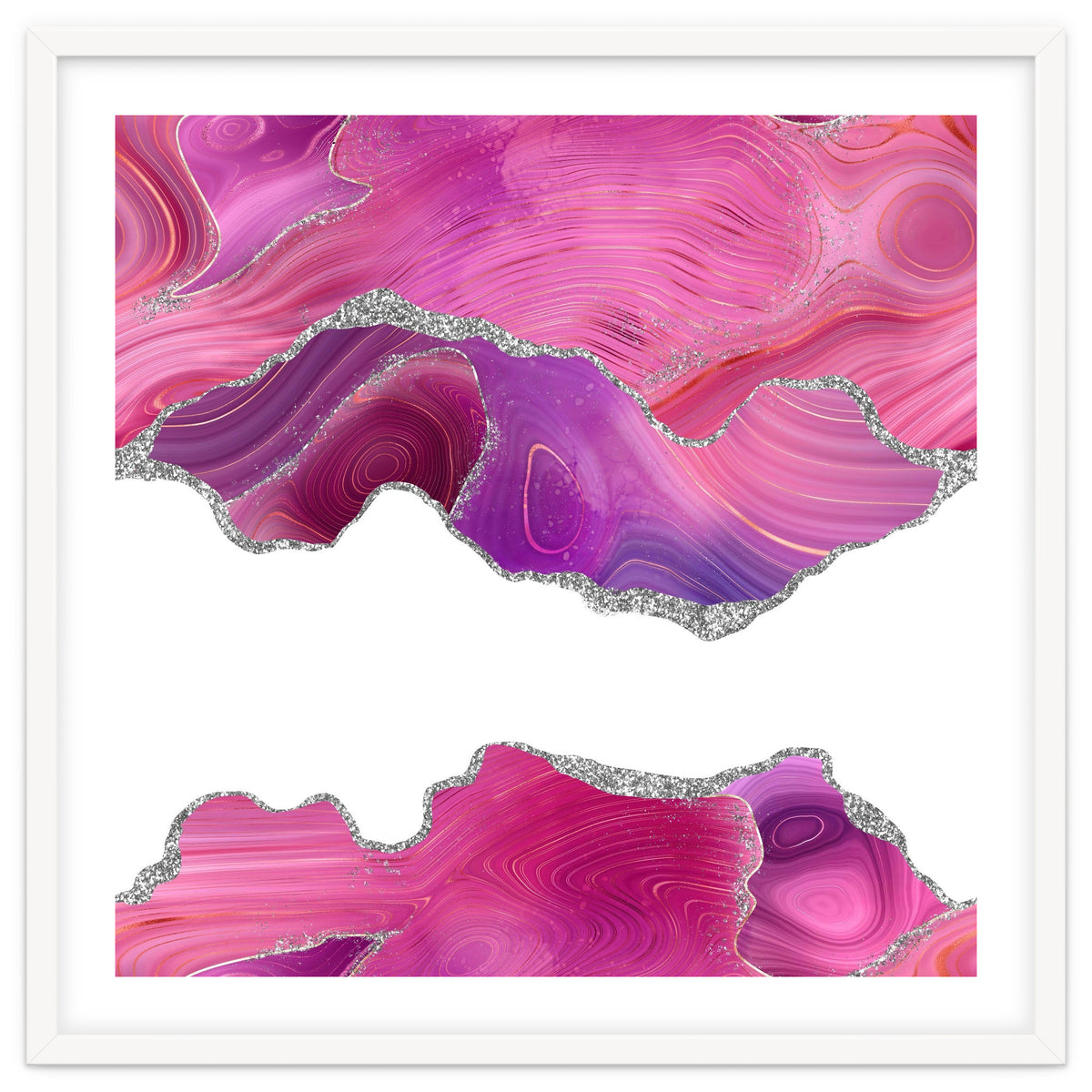 Magenta & Silver Agate Texture 07
