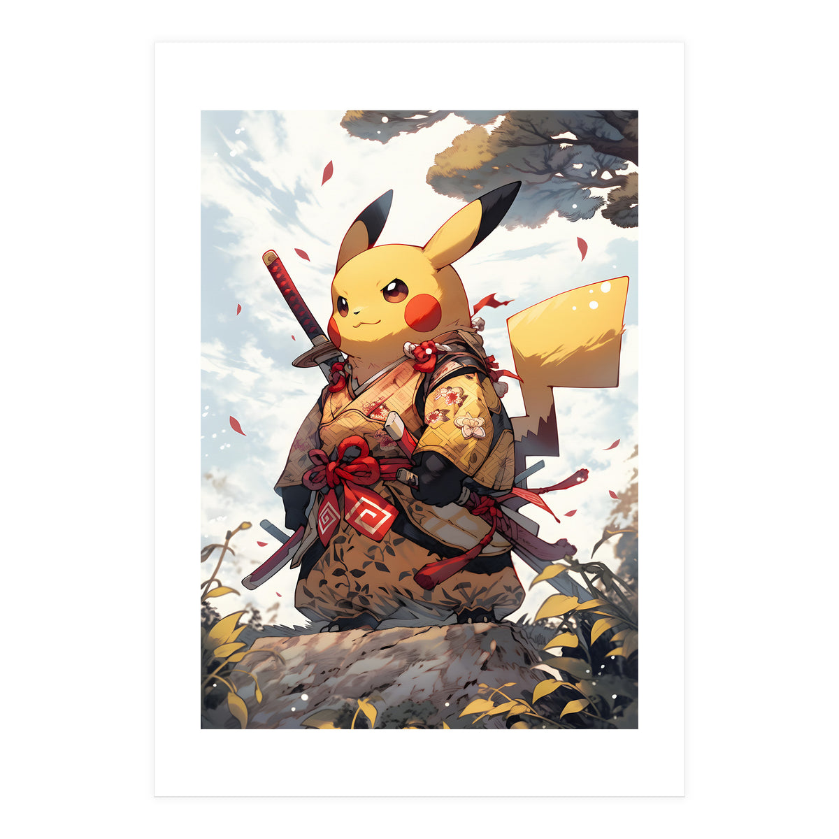 Pikachu Pokemon Samurai (Print Only)
