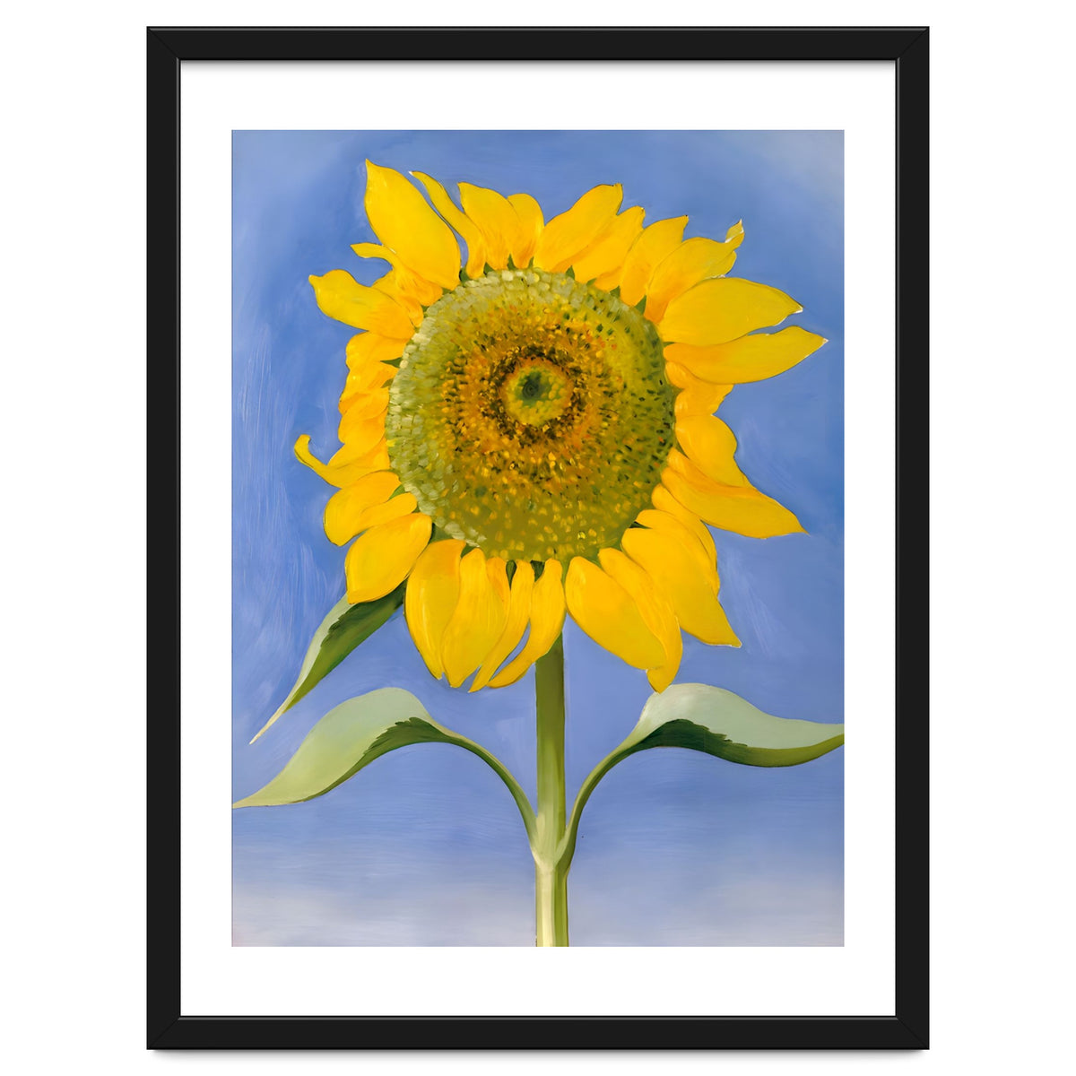 Georgia O’Keeffe – Sunflower, New Mexico (1935) | Bold Modernist Floral Painting Inspired by the American Southwest