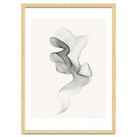 Abstract Black And White Swirling Lines Flowing Form