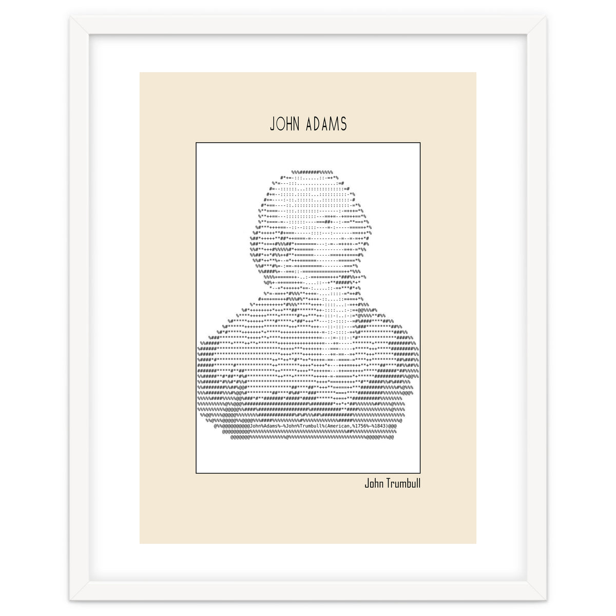 John Adams – John Trumbull (ascii Art)