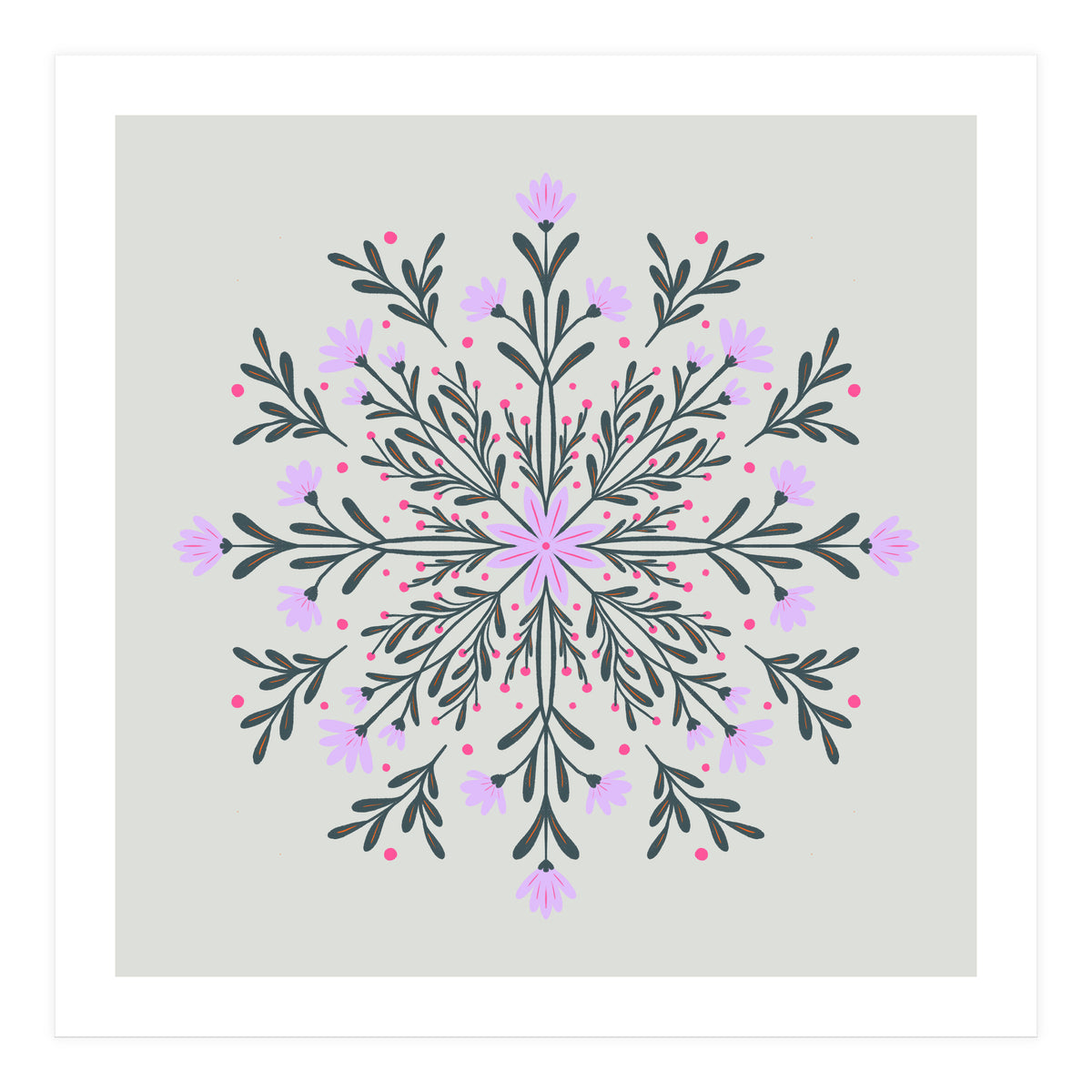 Spring Flowers Mandala (Print Only)