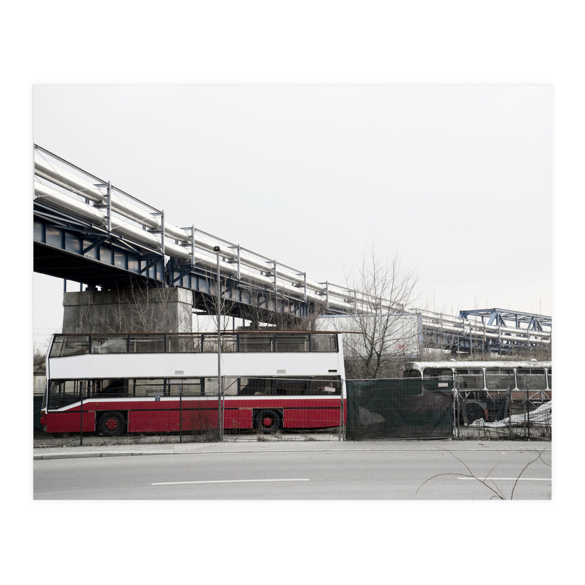 Abandoned Bus under the rail bridge (Print Only)