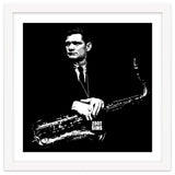 Zoot Sims American Jazz Saxophonist in Grayscale thumbnail