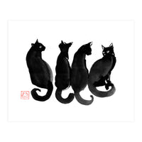 4 Black Cats (Print Only)