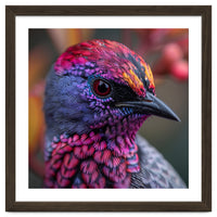 Vibrant Exotic Bird Detailed Feather Close Up