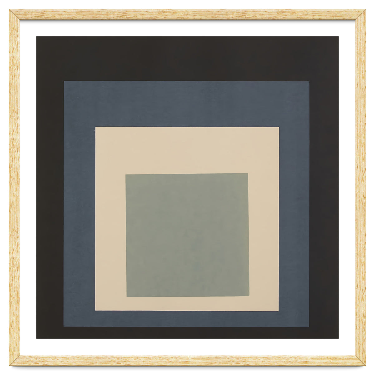 JOSEF ALBERS - HOMAGE TO THE SQUARE BEIGE GREY BLACK HIGH RESOLUTION