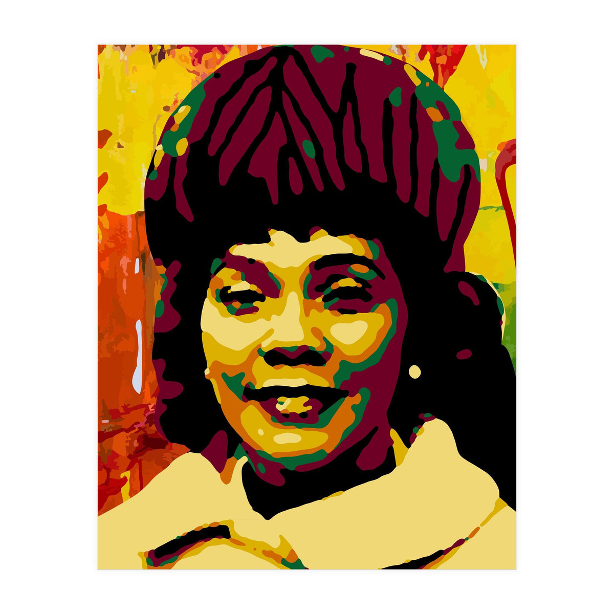 Coretta Scott King Colorful Abstract Art (Print Only)