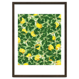 Lemonade Garden, Green Fresh Lemon Botanical Illustration, Vibrant Summer Tropical Fruit Nature thumbnail