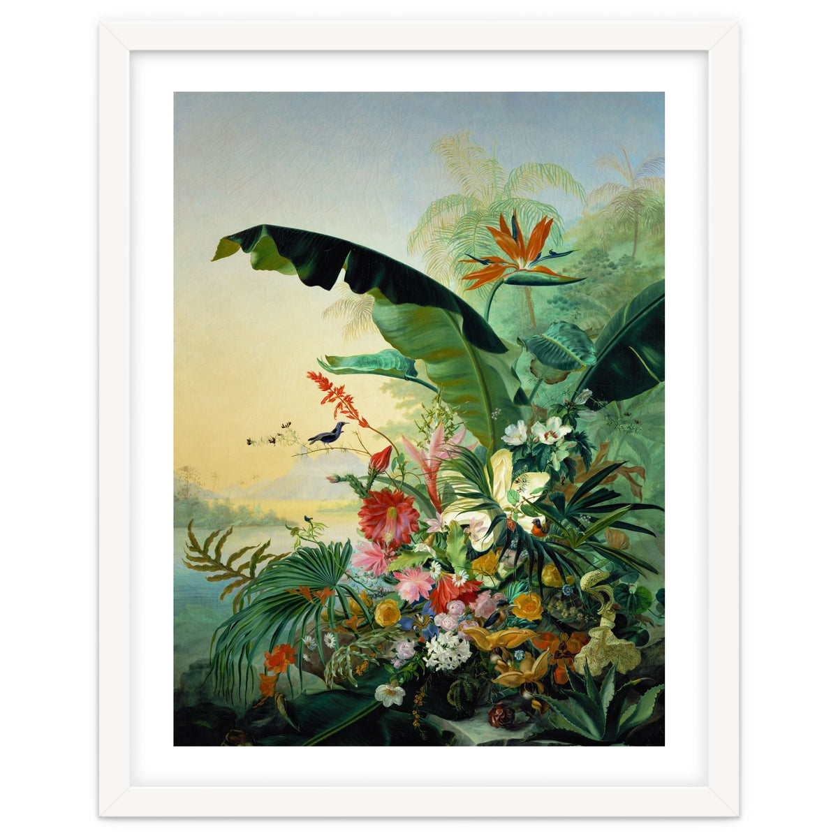 Fleurs exotique, 1836 Exotic flowers from tropical countries. Canvas, 162 x 121 cm.