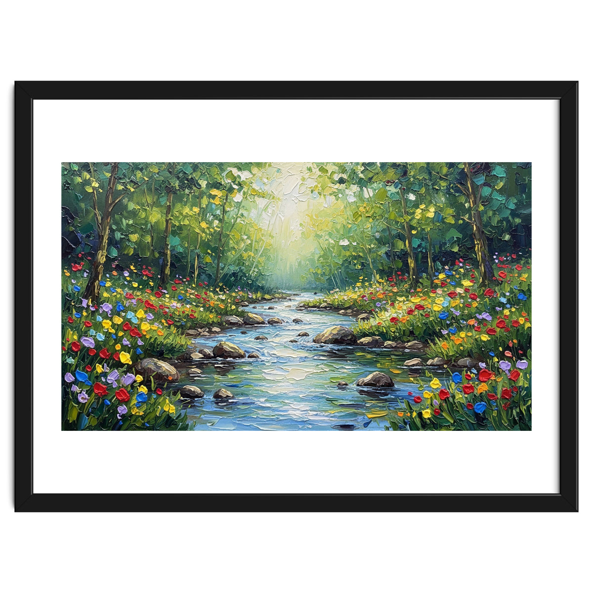 Sunlit Forest Stream