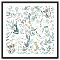 Eucalyptus Leaves Botanical Pattern