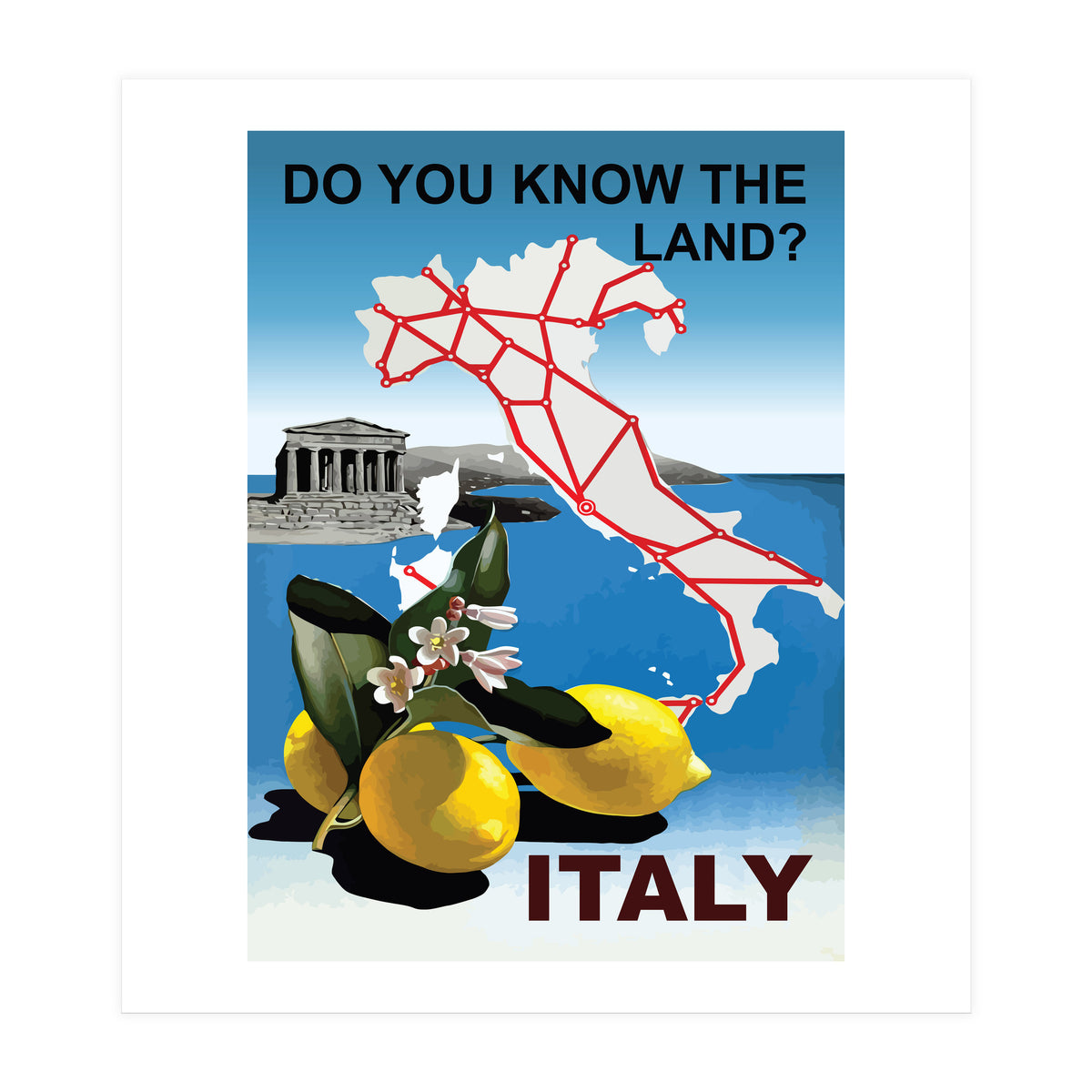 Italy Map (Print Only)