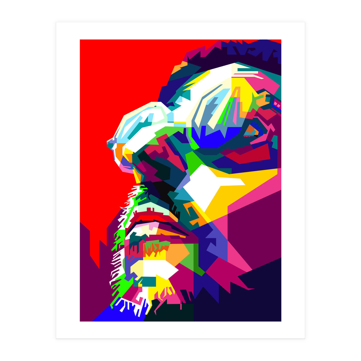 Leon The Professional Hollywood Actor Pop Art WPAP (Print Only)