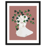 Roman Planter, Plant Pot, Botanical Nature Victorian Statue Face, Eclectic Bohemian Plant Lady Illustration thumbnail