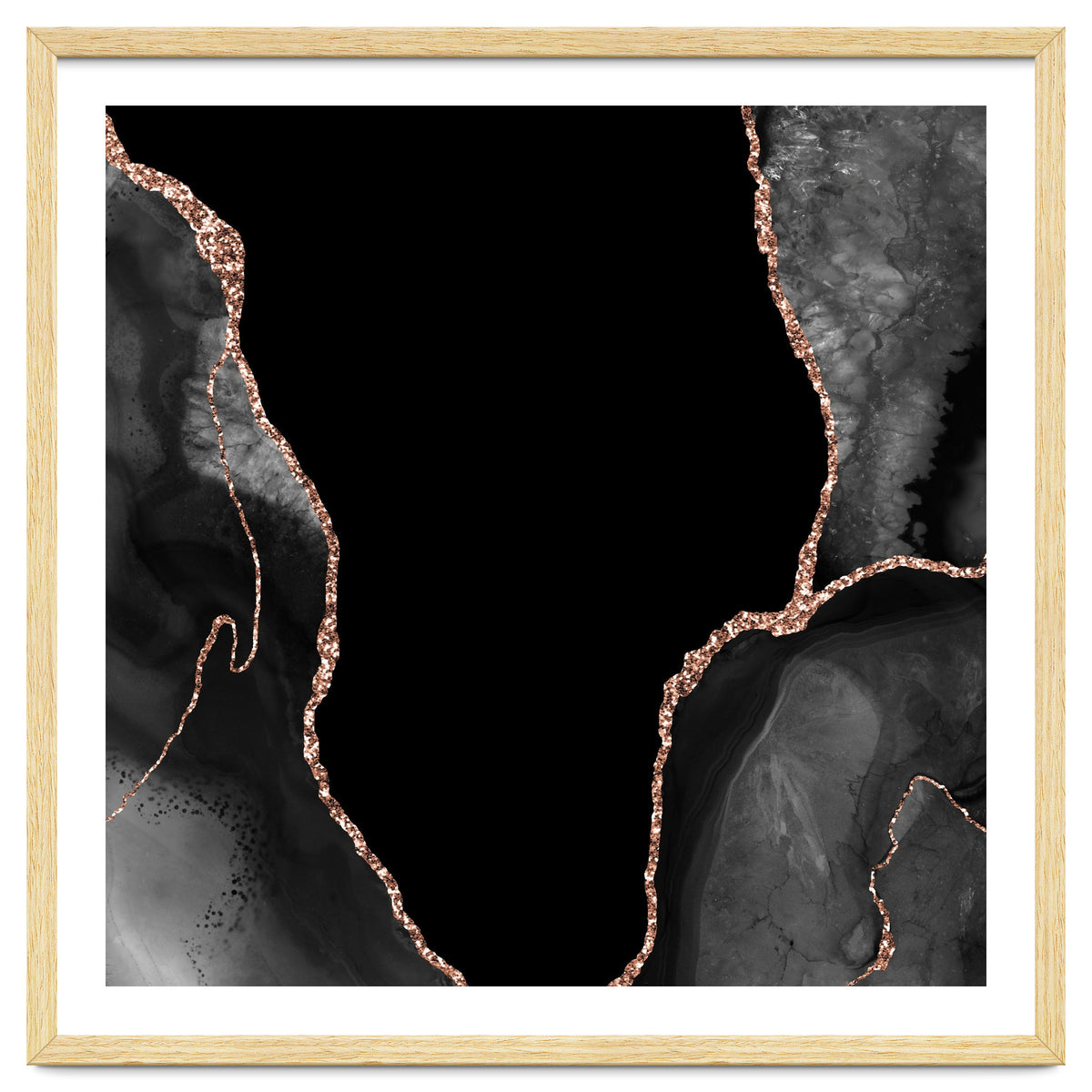 Black & Rose Gold Agate Texture 03