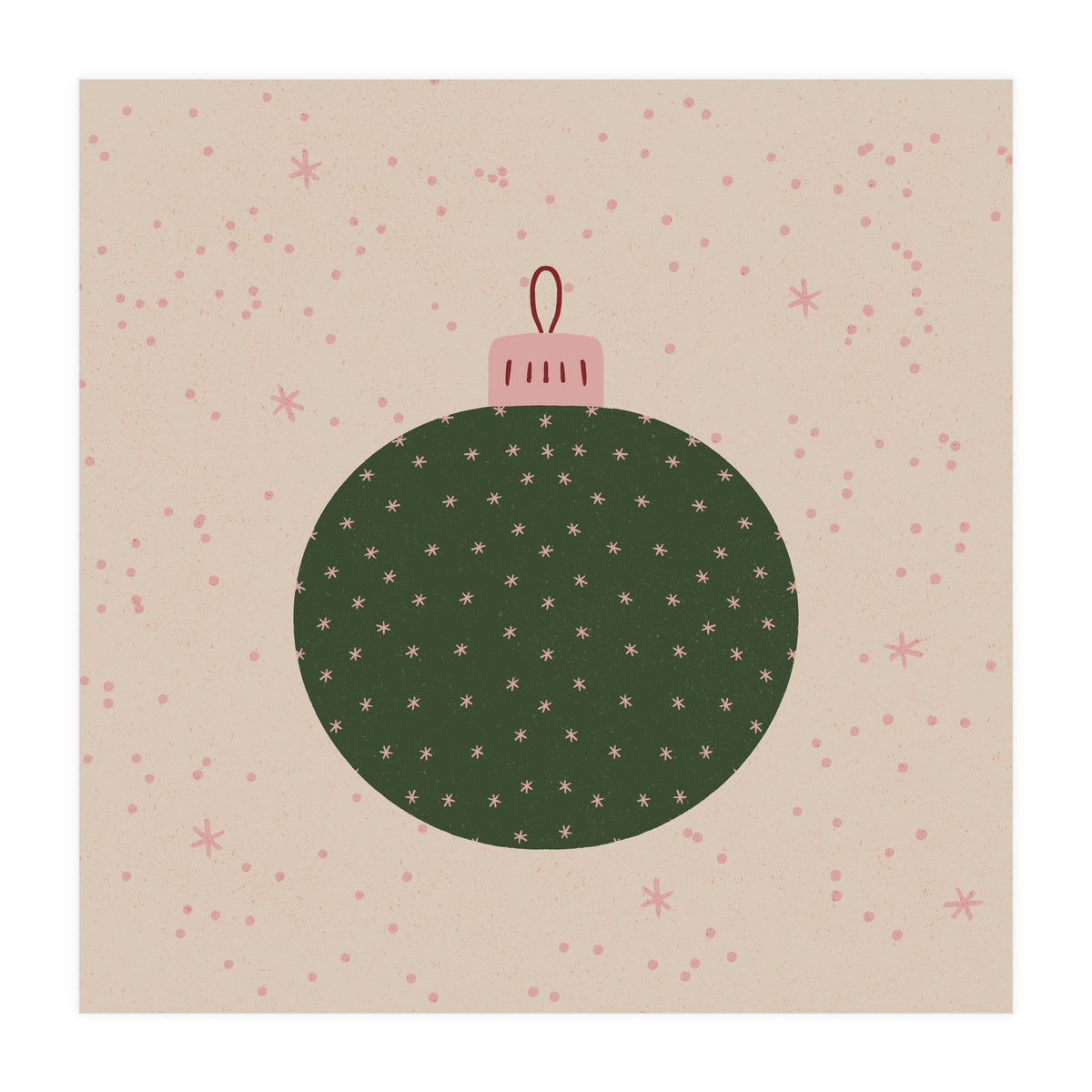 Christmas globe with snowflakes (Print Only)