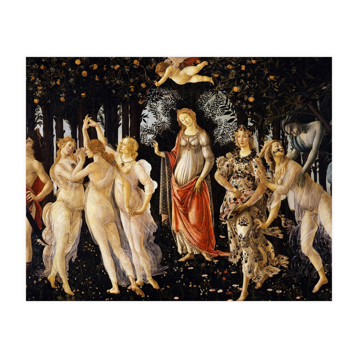 Sandro Botticelli – La Primavera (1482) | Classical Renaissance Masterpiece – Mythological Spring Scene (Print Only)