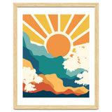 Sunrise Mindset, Positivity Optimism Self Love Self Care Growth, Nature Retro Eclectic Bohemian Peace Contemporary thumbnail