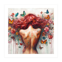 Wild Red Hair Butterfly Back (Print Only)