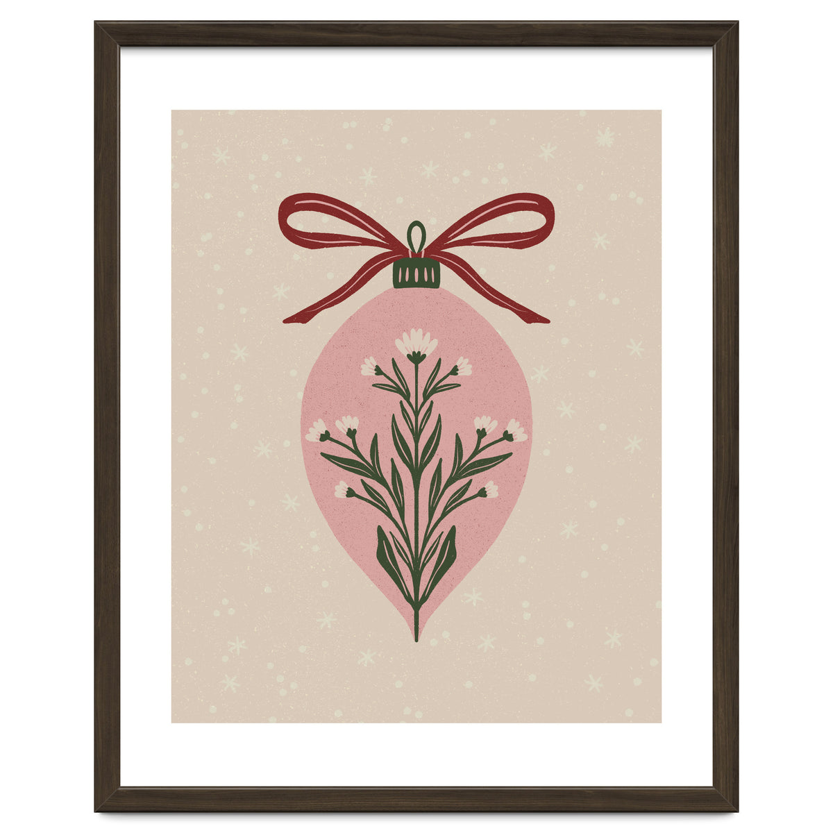 Christmas Floral Globe