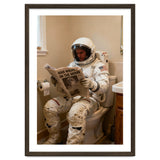 Retro AstronautReading Newspaper, Toilet Humor, Astronaut on Toilet thumbnail
