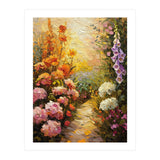 Golden Hour Summer Garden Path Oil Painting (Print Only) thumbnail