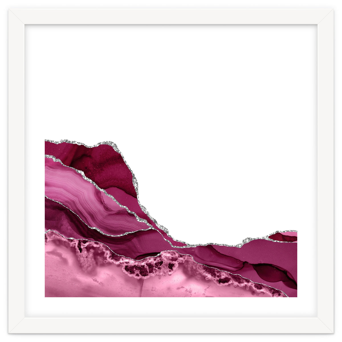 Burgundy & Silver Agate Texture 09