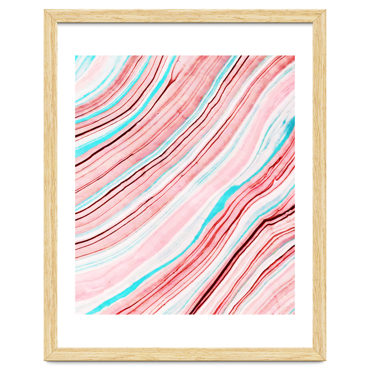 Between the Lines, Pastel Watercolor Abstract Painting, Subtle Neutral Minimal Illustration