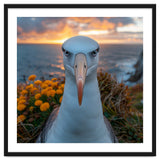 Albatross Bird With Intense Gaze By The Sea thumbnail