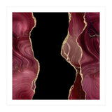 Burgundy & Gold Glitter Agate Texture 02  (Print Only) thumbnail