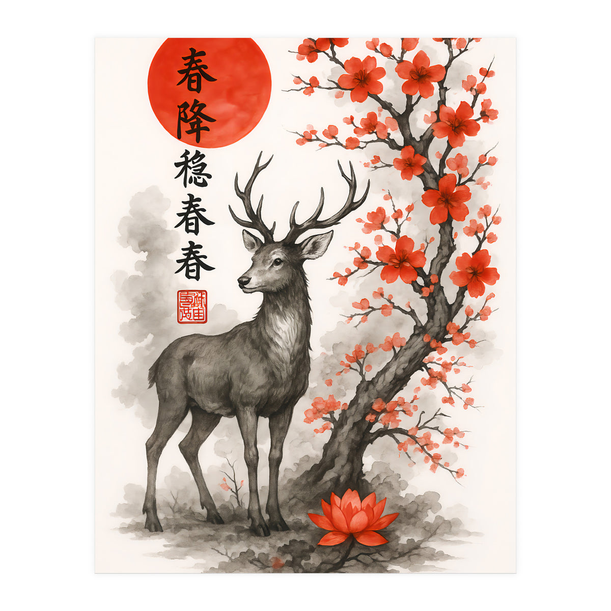 Deer Japanese (Print Only)