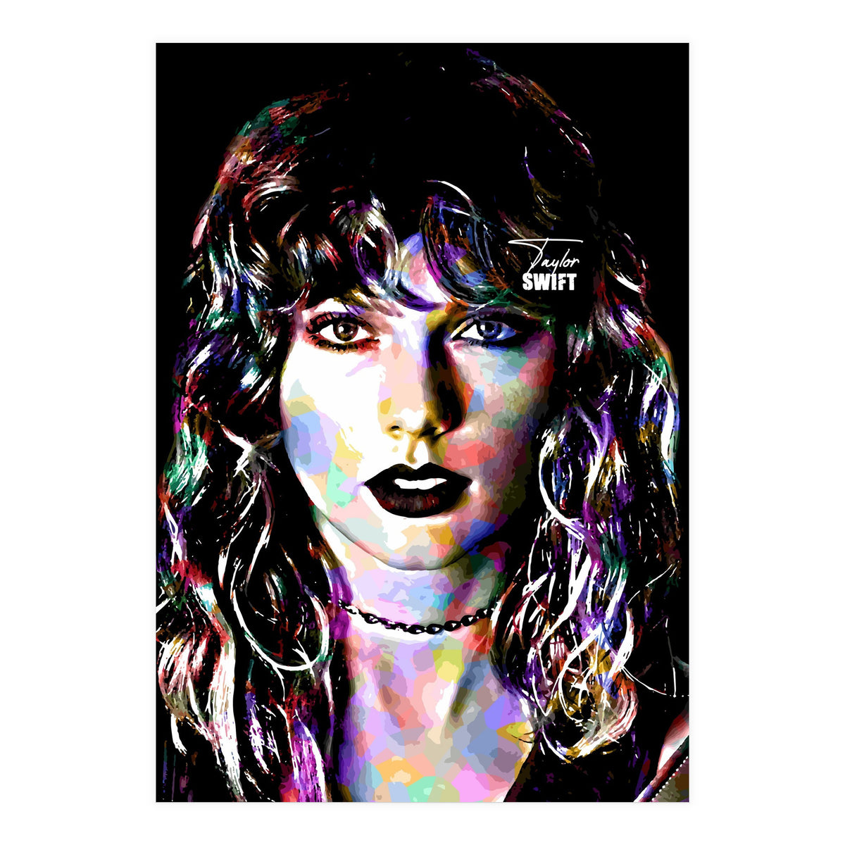 Taylor Swift Colorful Art 3 (Print Only)