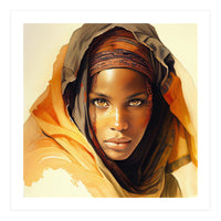 Watercolor Tuareg Woman #11 (Print Only)