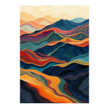 Abstract Mountain Landscape Art with Fluid Textures (Print Only) thumbnail