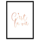 C'est la vie Rose Gold | Motivational Typography Quote Positivity | Handwritten Good Vibes Celebrate thumbnail