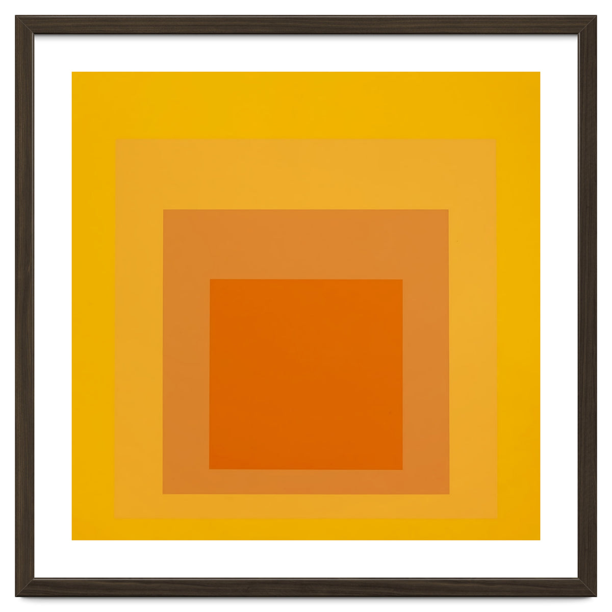 JOSEF ALBERS - HOMAGE TO THE SQUARE YELLOW ORANGE 2. HIGH RESOLUTION
