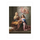 Bartolomé Esteban Murillo / 'Saint Anne with the Virgin', ca.  1655, Spanish School. VIRGIN MARY. (Print Only) thumbnail