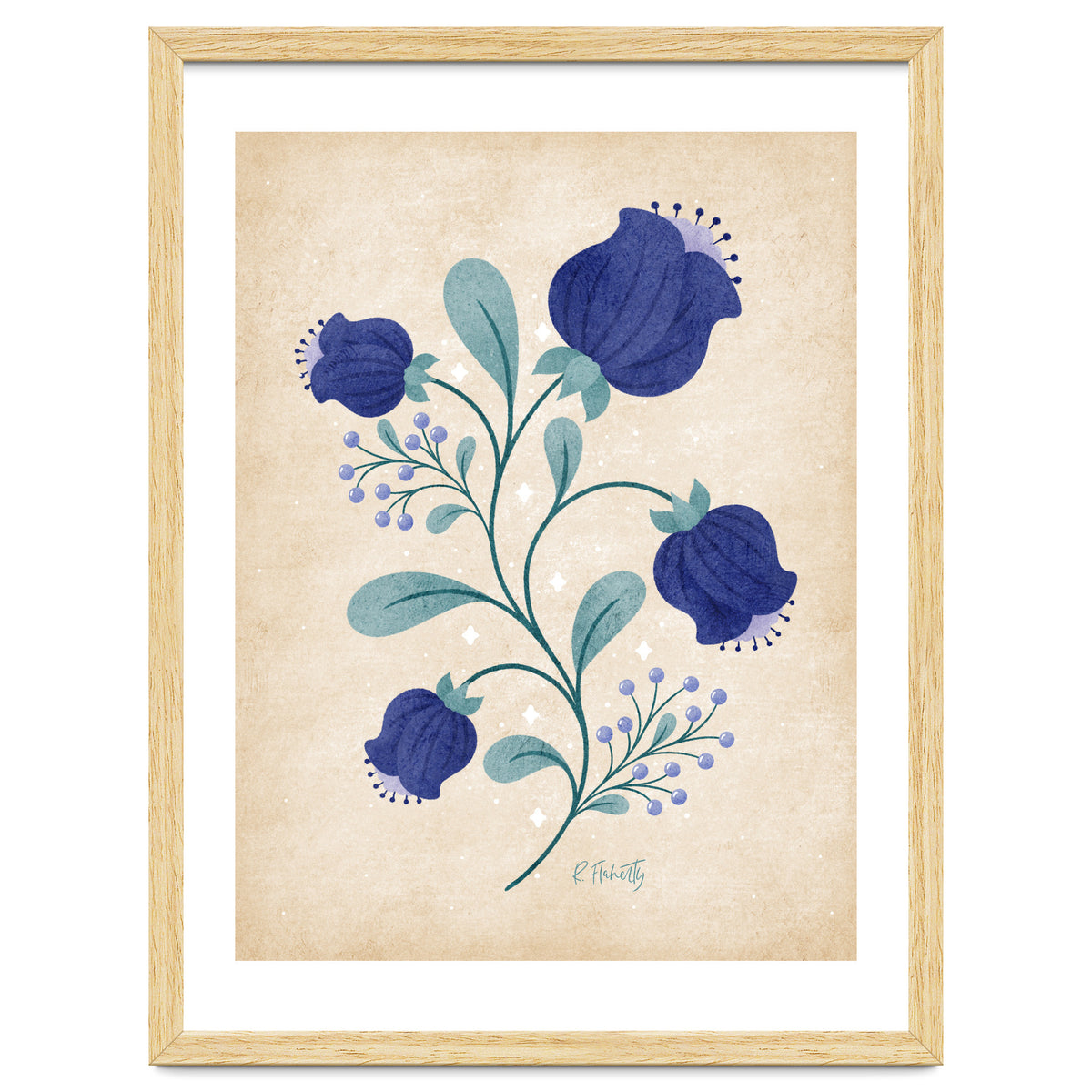 Blue Anemones Print Copy