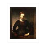 Rembrandt Harmenszoon van Rijn / 'Young Girl at an Open Half-Door', 1645. (Print Only) thumbnail