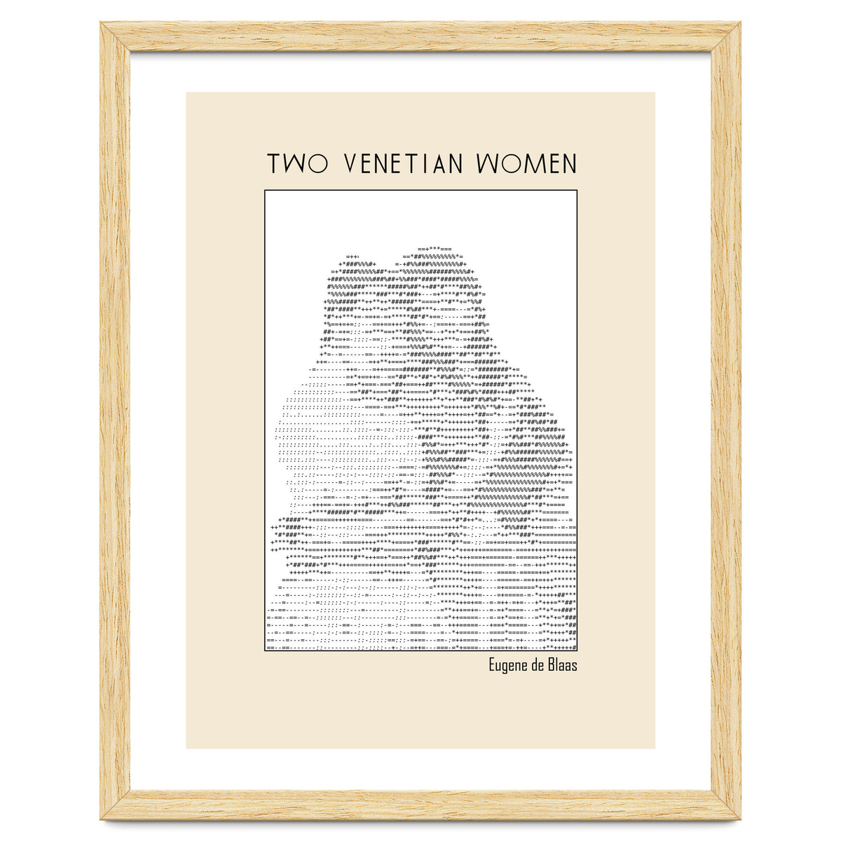 Two Venetian Women – Eugene de Blaas (ascii art)