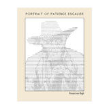 Portrait of Patience Escalier (1888) - Vincent van Gogh(ascii art)  (Print Only) thumbnail