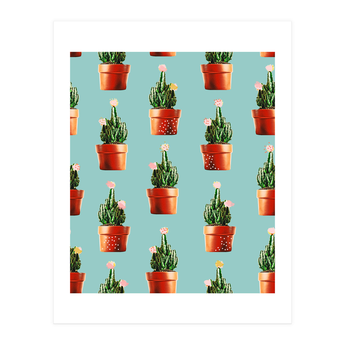 Cactus in Copper Pots #society6 #decor #buyart (Print Only)